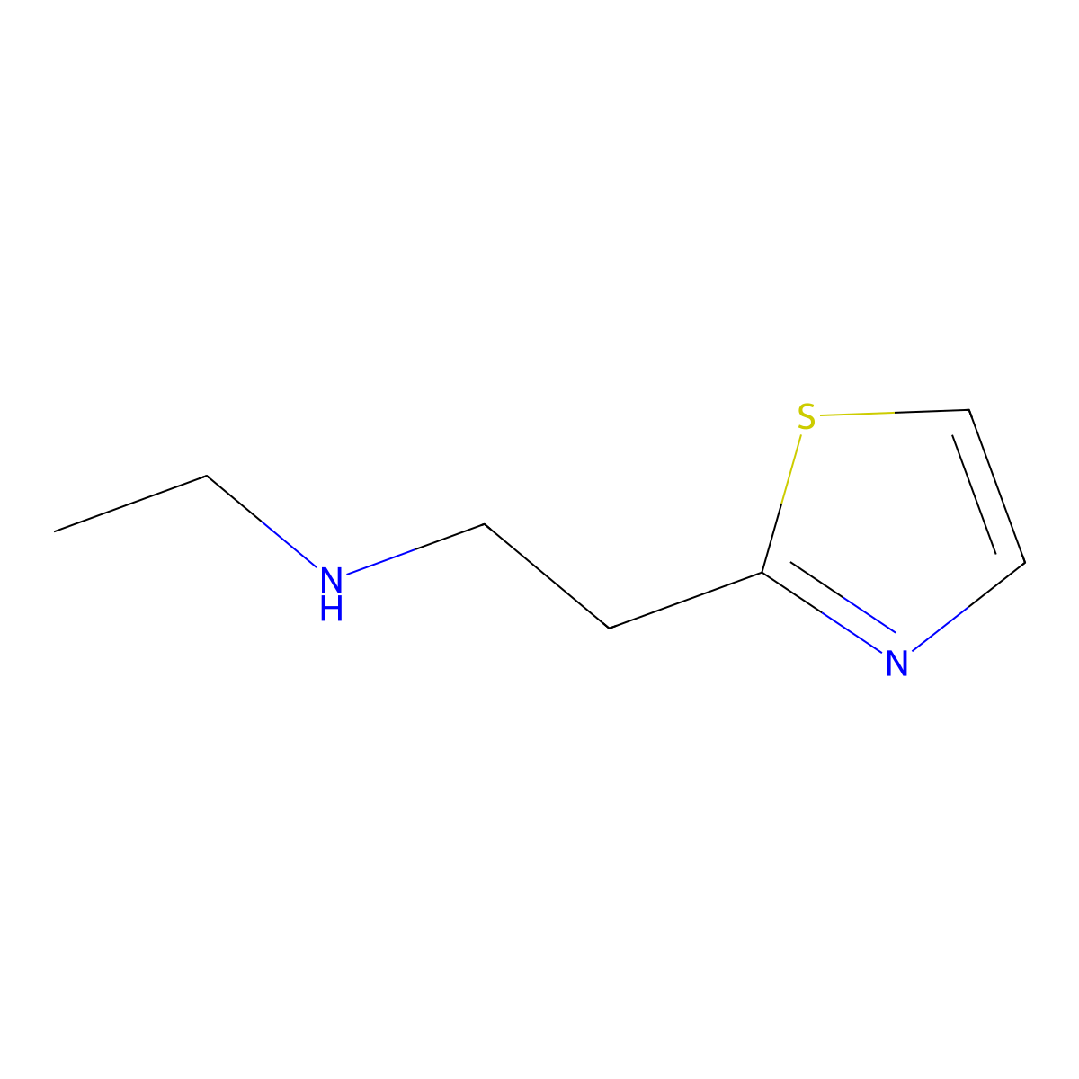 Ethyl[2-(1,3-thiazol-2-yl)ethyl]amine molecular structure, CAS 1225627-25-7
