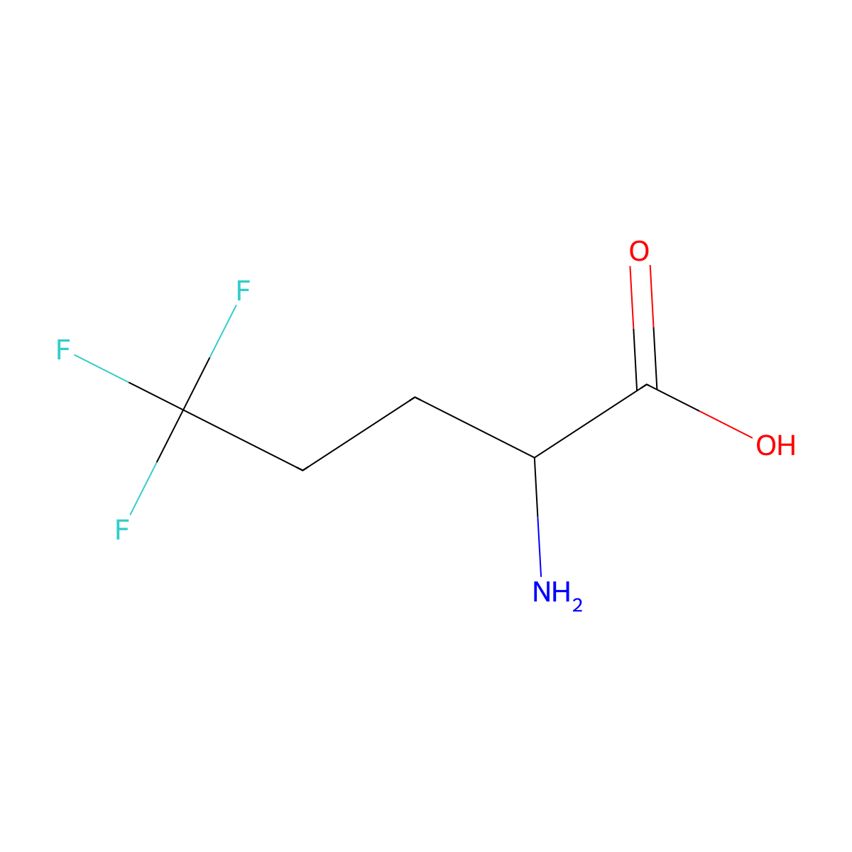 (R)-2-Amino-5,5,5-trifluoropentanoic acid molecular structure, CAS 122565-29-1