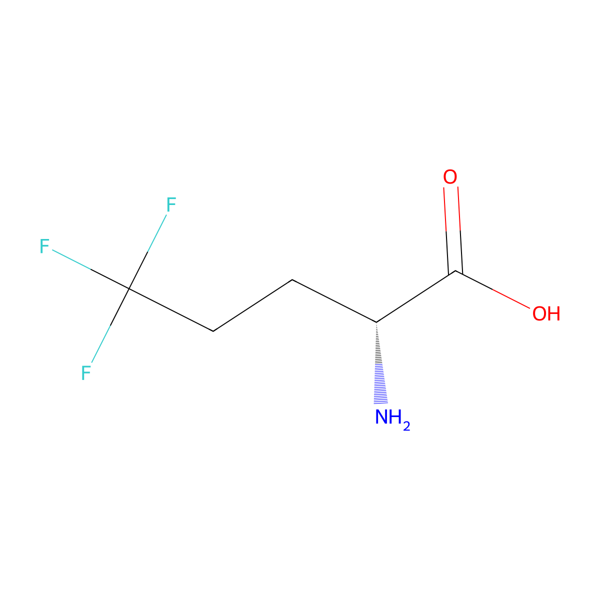 (R)-2-Amino-5,5,5-trifluoropentanoic acid molecular structure, CAS 122565-29-1