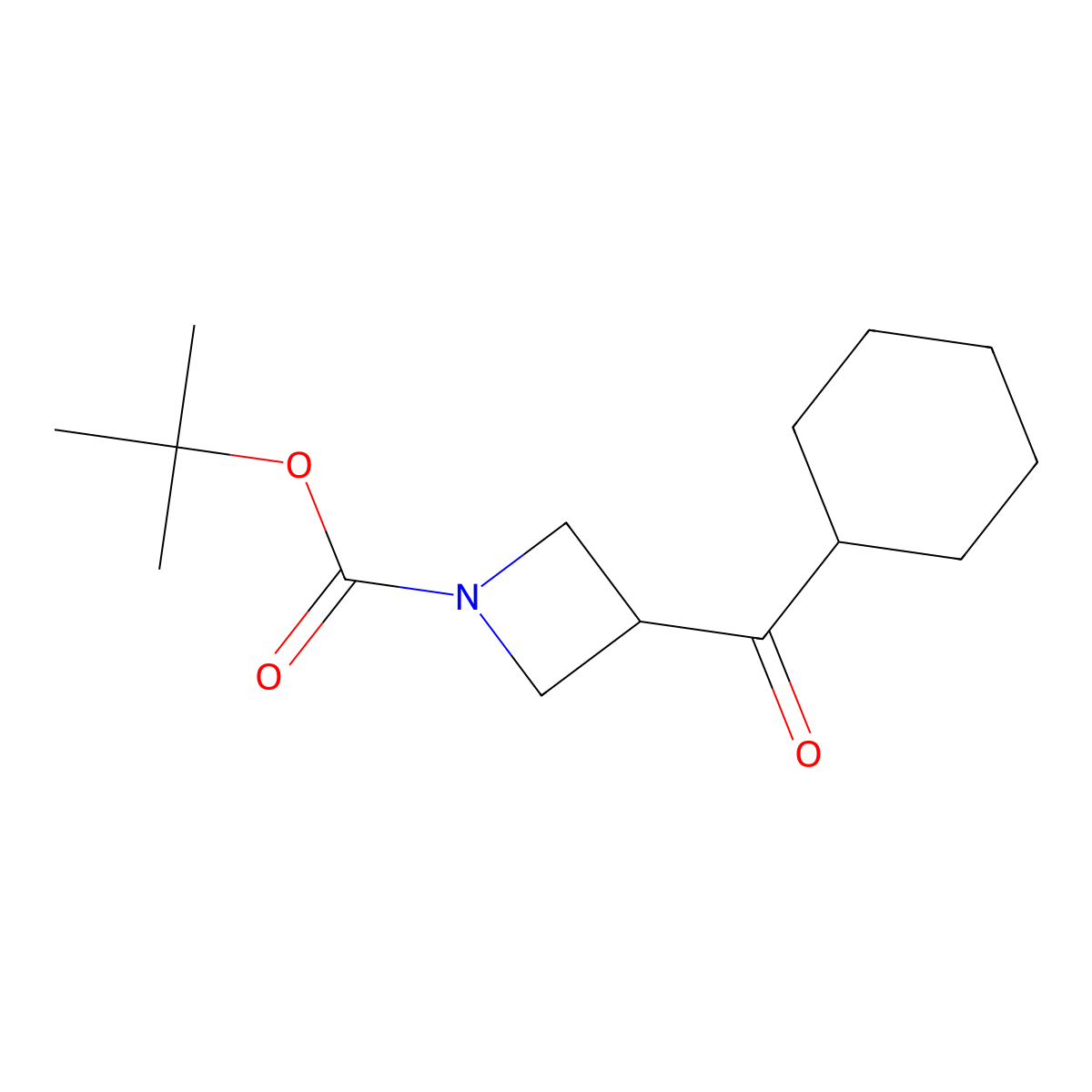 Tert-butyl3-cyclohexanecarbonylazetidine-1-carboxylate molecular structure, CAS 1225652-50-5