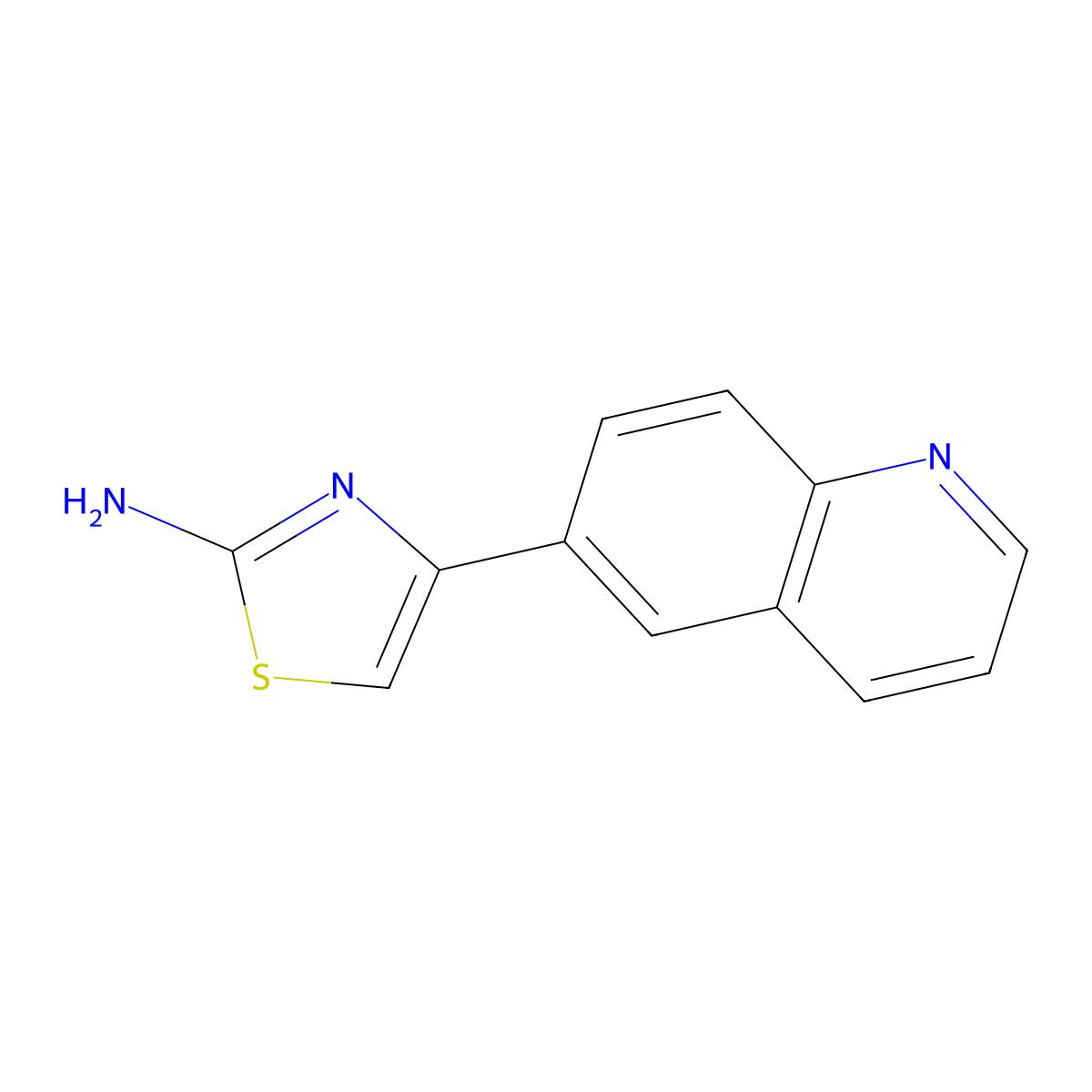 4-(Quinolin-6-yl)thiazol-2-amine molecular structure, CAS 1225655-32-2