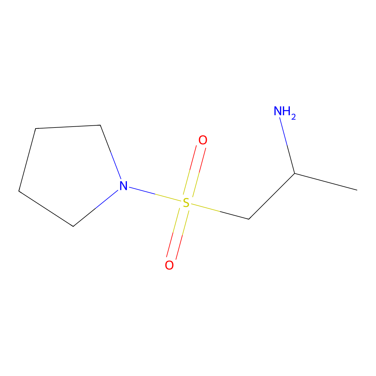 1-(Pyrrolidine-1-sulfonyl)propan-2-amine molecular structure, CAS 1225665-58-6