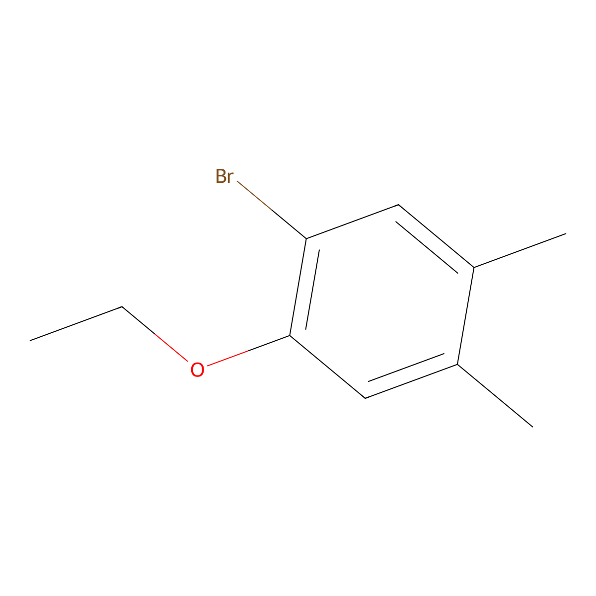 1-Bromo-2-ethoxy-4,5-dimethylbenzene molecular structure, CAS 1225682-23-4
