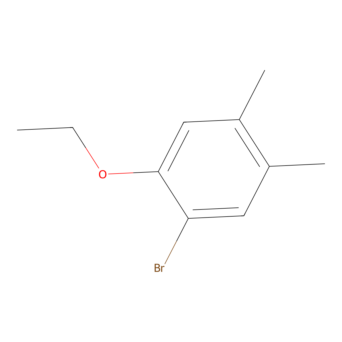 1-Bromo-2-ethoxy-4,5-dimethylbenzene molecular structure, CAS 1225682-23-4