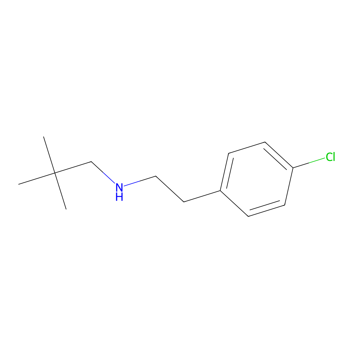 [2-(4-Chlorophenyl)ethyl](2,2-dimethylpropyl)amine molecular structure, CAS 1225682-81-4