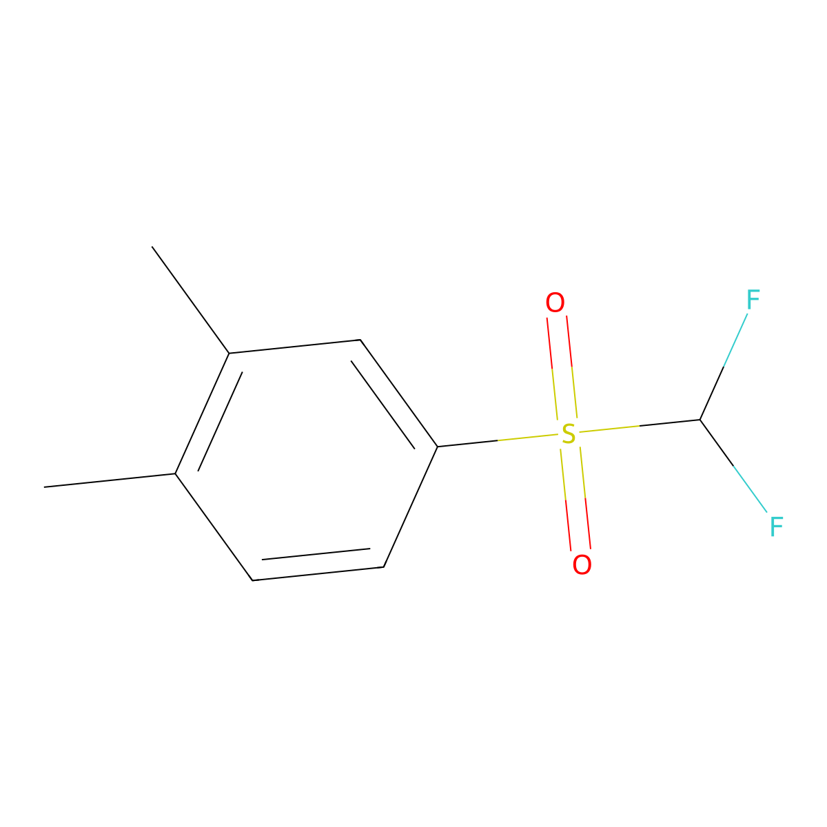 4-Difluoromethanesulfonyl-1,2-dimethylbenzene molecular structure, CAS 1225682-91-6