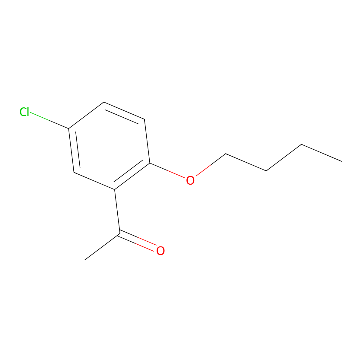 2'-n-Butoxy-5'-chloroacetophenone molecular structure, CAS 1225683-46-4