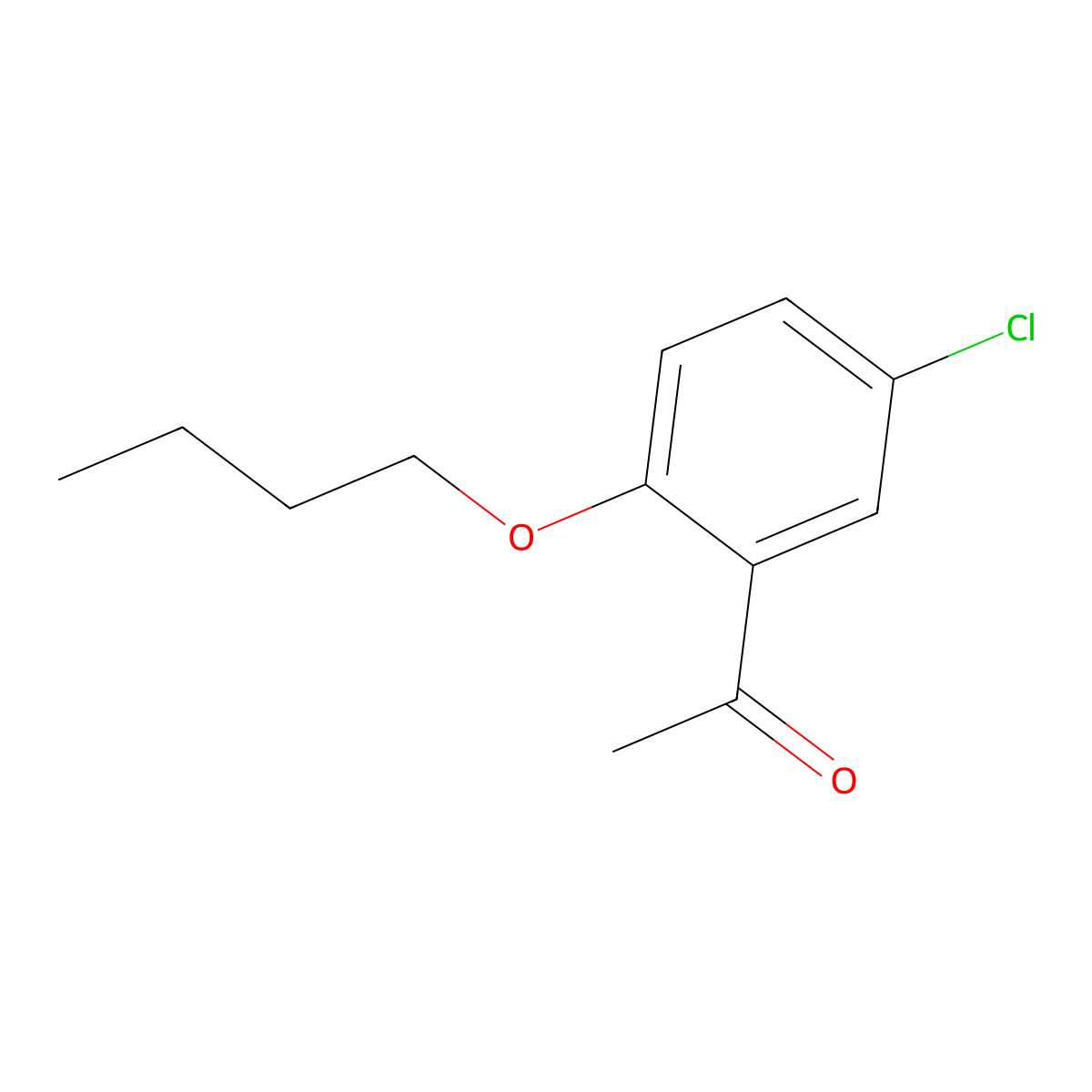 2'-n-Butoxy-5'-chloroacetophenone molecular structure, CAS 1225683-46-4