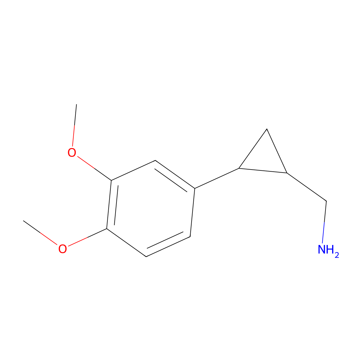 [2-(3,4-Dimethoxyphenyl)cyclopropyl]methanamine molecular structure, CAS 1225686-18-9