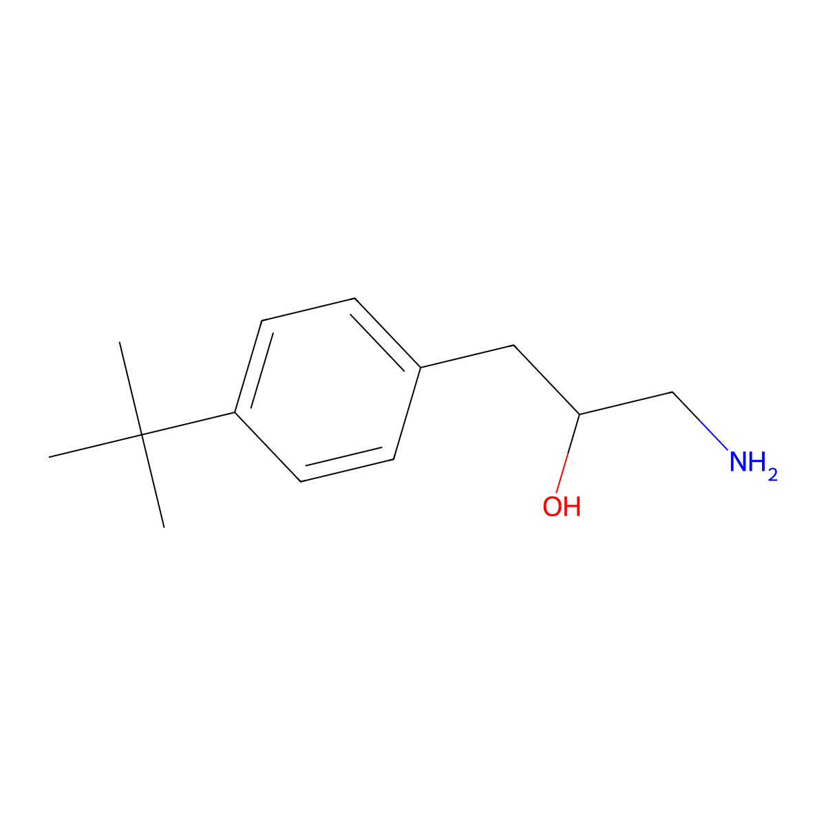 1-Amino-3-(4-tert-butylphenyl)propan-2-ol molecular structure, CAS 1225686-51-0