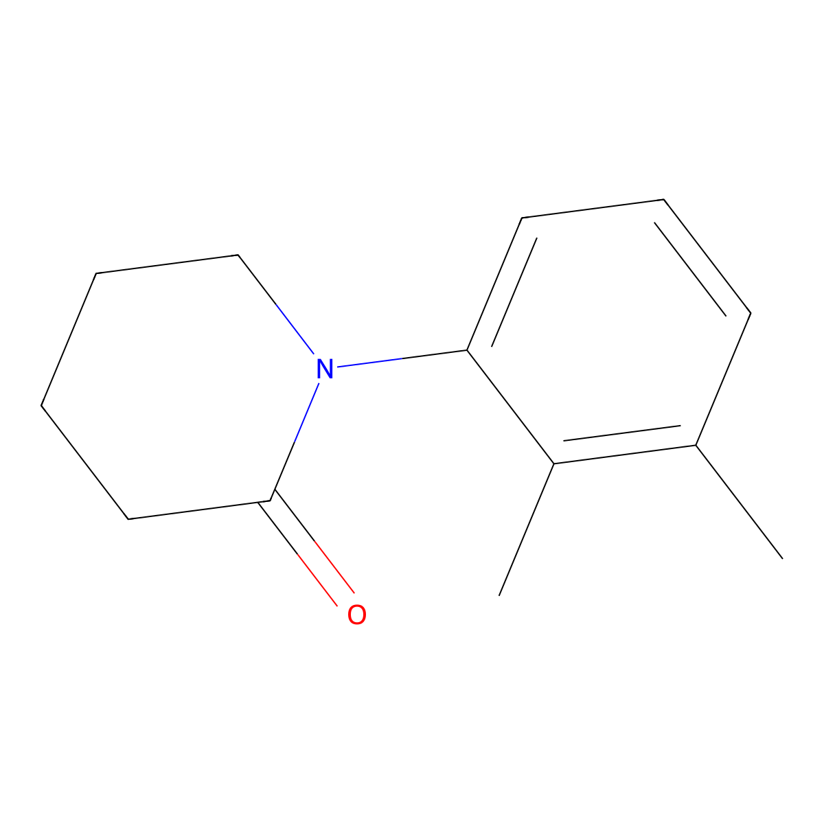 1-(2,3-Dimethylphenyl)piperidin-2-one molecular structure, CAS 1225687-15-9
