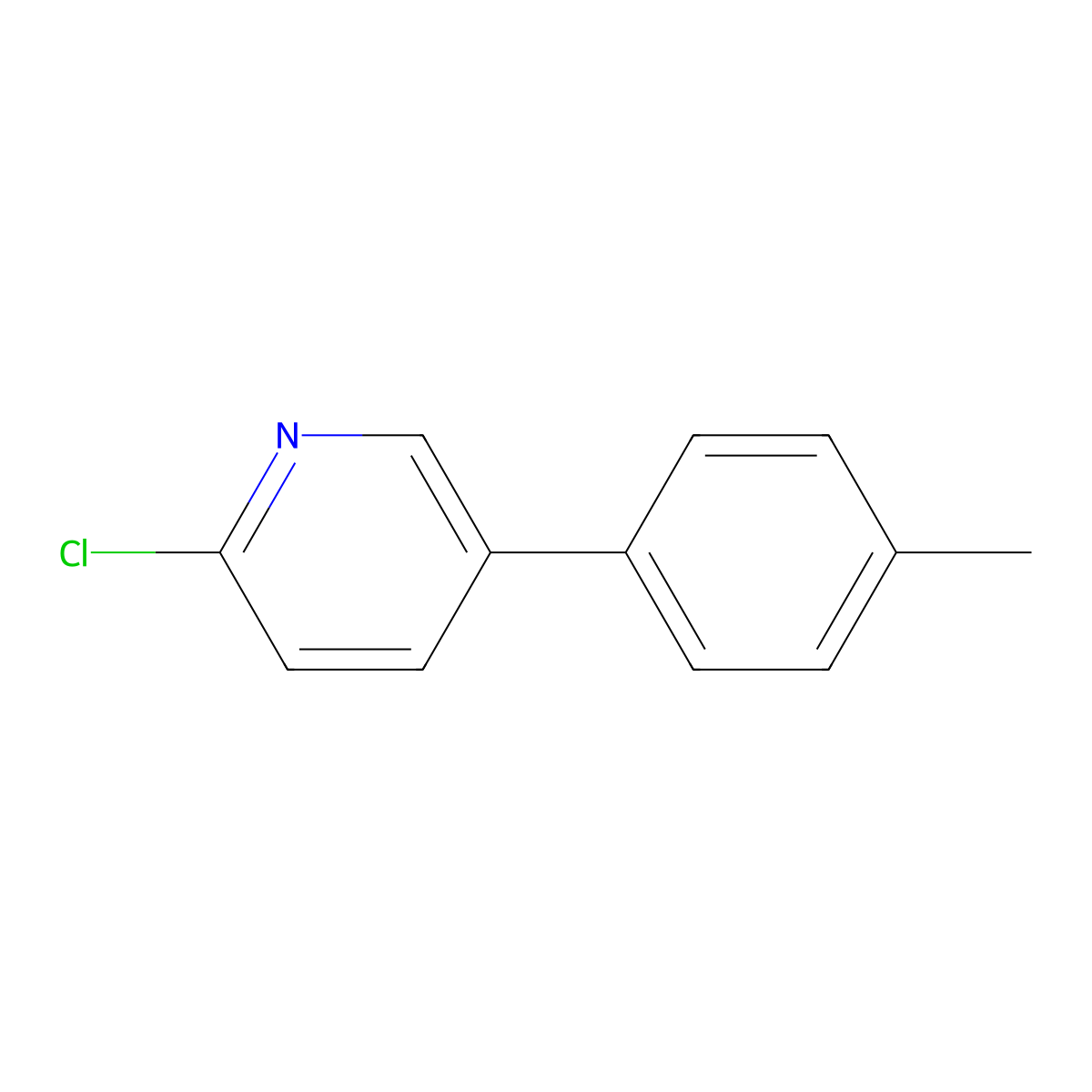 2-Chloro-5-(p-tolyl)pyridine molecular structure, CAS 1225687-49-9