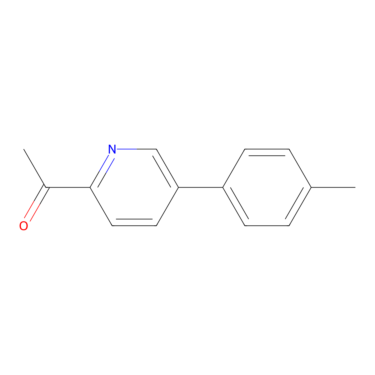 1-(5-(p-Tolyl)pyridin-2-yl)ethanone molecular structure, CAS 1225687-88-6