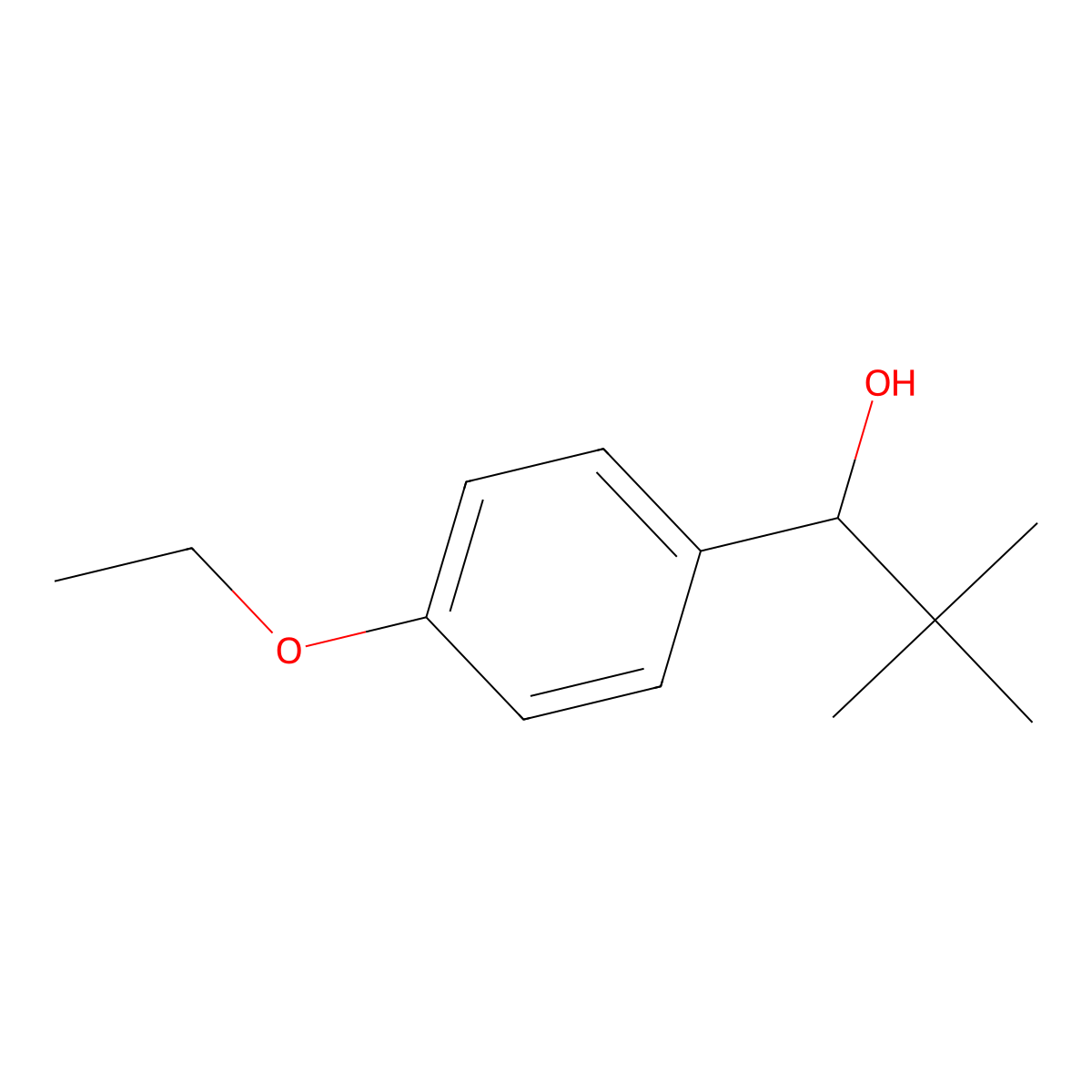 1-(4-Ethoxyphenyl)-2,2-dimethylpropan-1-ol molecular structure, CAS 1225688-37-8