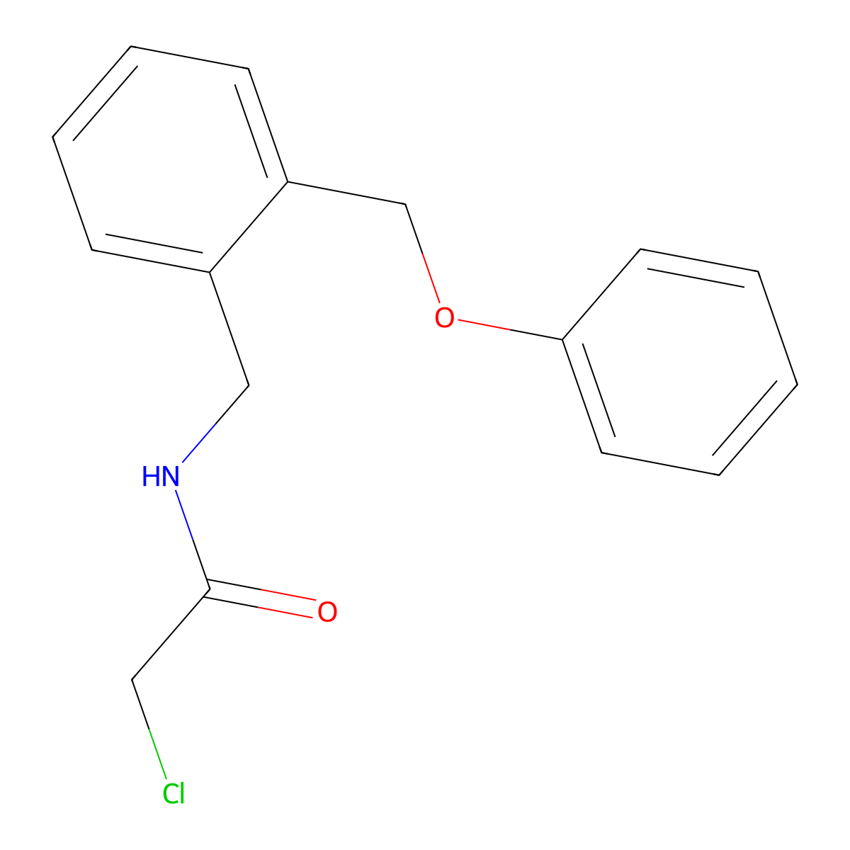 2-chloro-N-{[2-(phenoxymethyl)phenyl]methyl}acetamide molecular structure, CAS 1225701-75-6