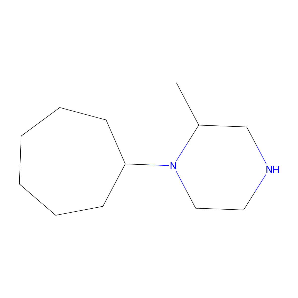 1-Cycloheptyl-2-methylpiperazine molecular structure, CAS 1225704-28-8
