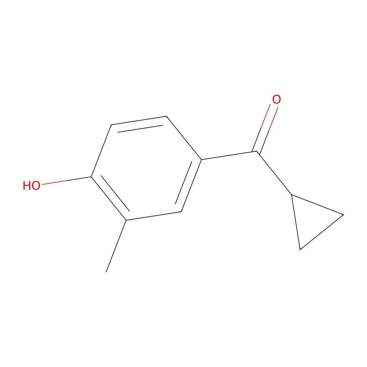 4-Cyclopropanecarbonyl-2-methylphenol molecular structure, CAS 1225705-56-5