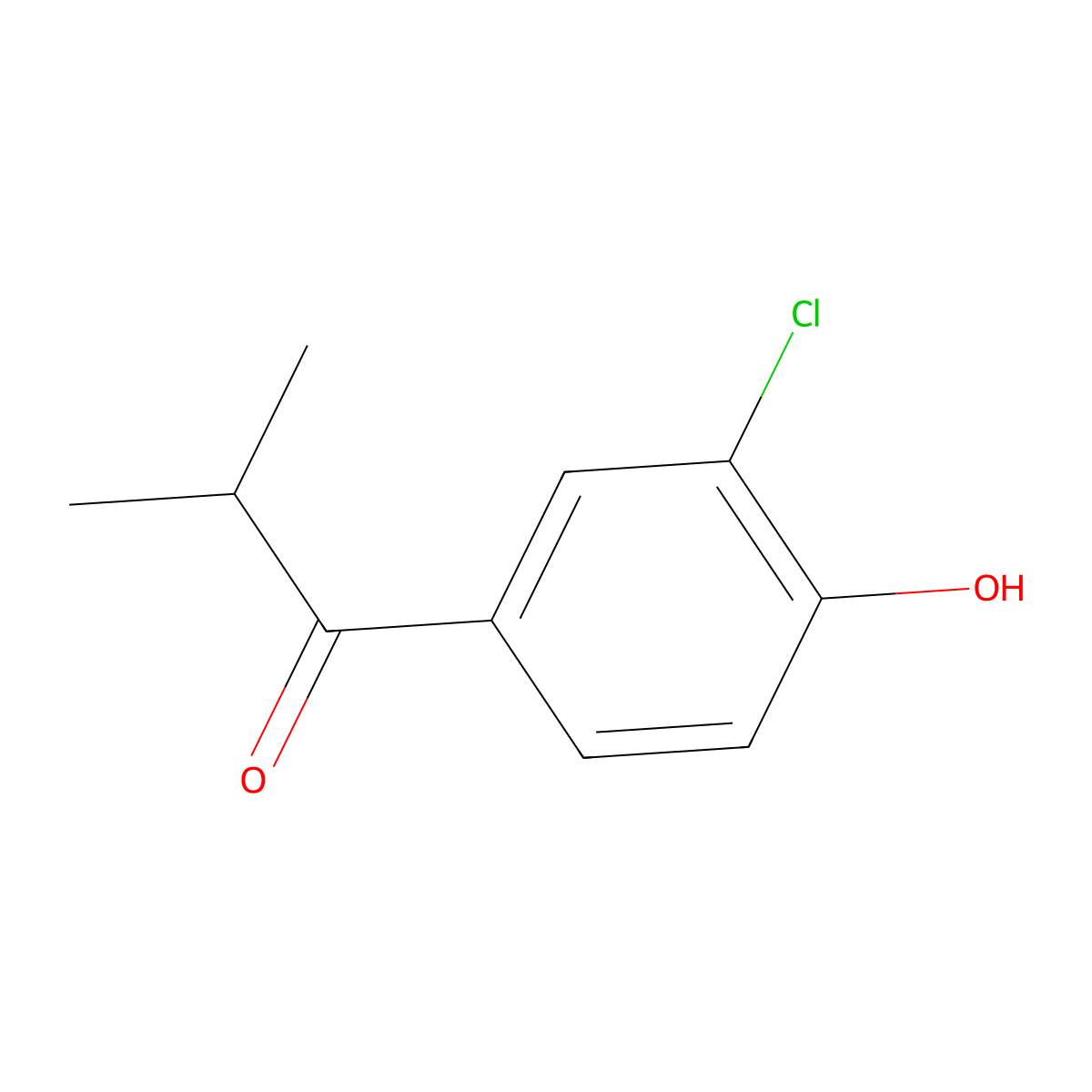 1-(3-Chloro-4-hydroxyphenyl)-2-methylpropan-1-one molecular structure, CAS 1225706-24-0