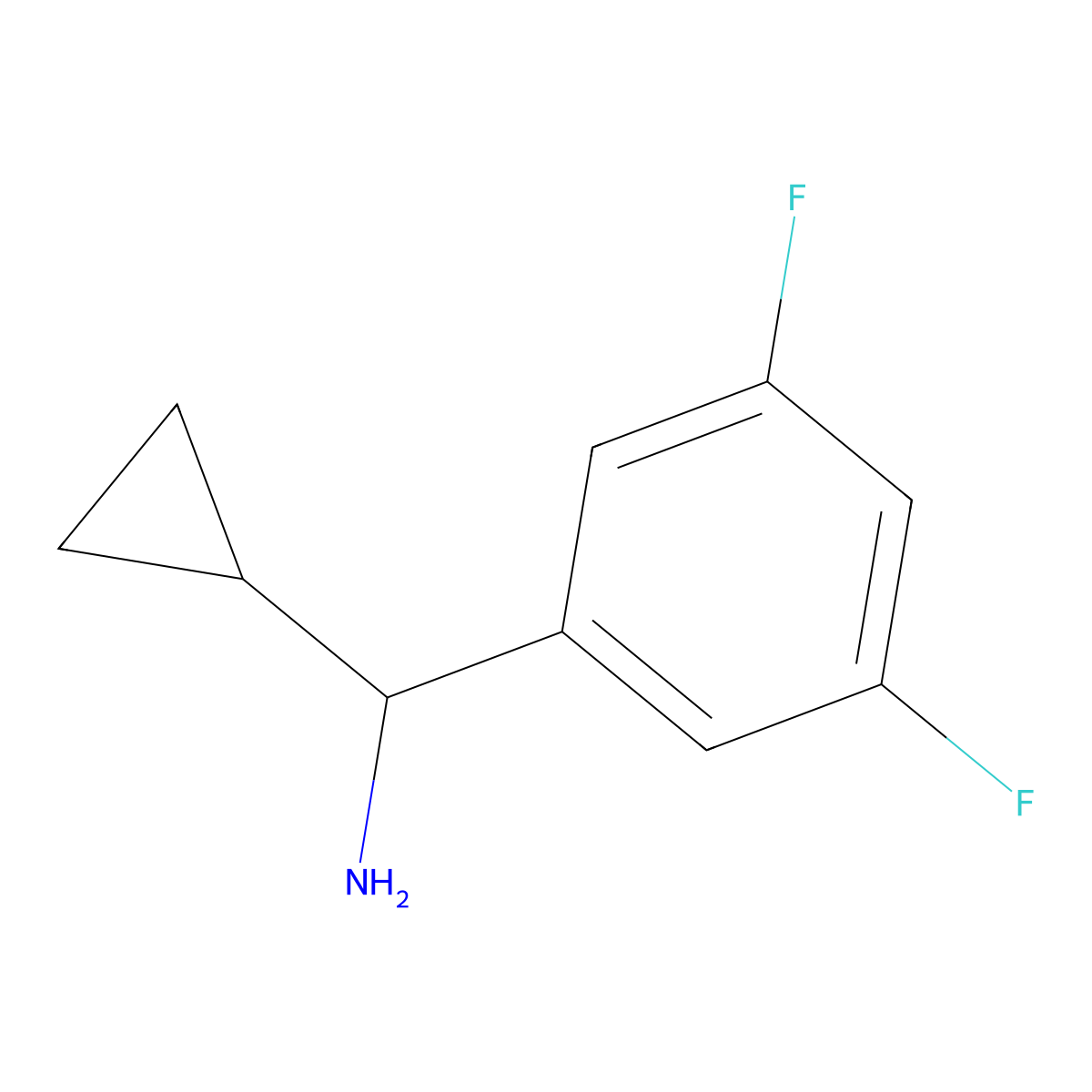 Cyclopropyl(3,5-difluorophenyl)methanamine molecular structure, CAS 1225707-02-7