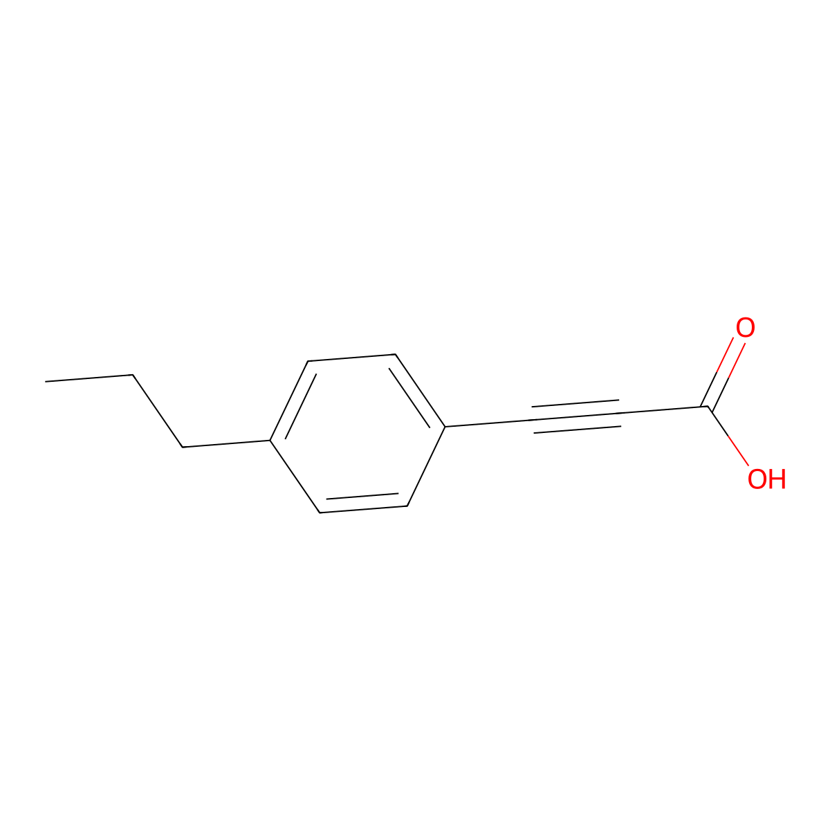 (4-Propylphenyl)propiolic acid molecular structure, CAS 1225707-81-2