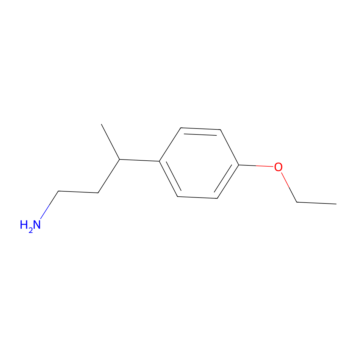 3-(4-Ethoxyphenyl)butan-1-amine molecular structure, CAS 1225708-18-8