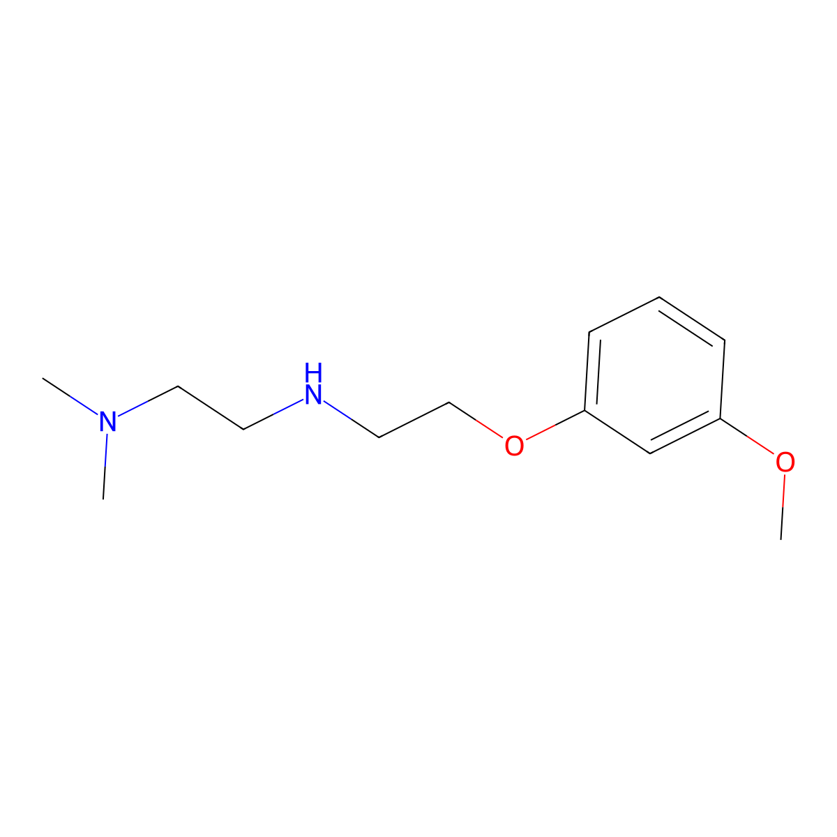 1,2-Ethanediamine, N2-[2-(3-methoxyphenoxy)ethyl]-N1,N1-dimethyl- molecular structure, CAS 1225709-18-1