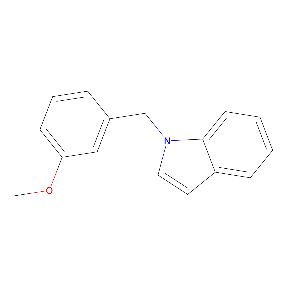 1-[(3-methoxyphenyl)methyl]-1H-indole molecular structure, CAS 1225709-69-2