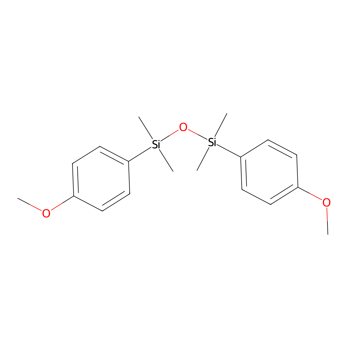 (4-Methoxyphenyl)({[(4-methoxyphenyl)dimethylsilyl]oxy})dimethylsilane molecular structure, CAS 122571-17-9
