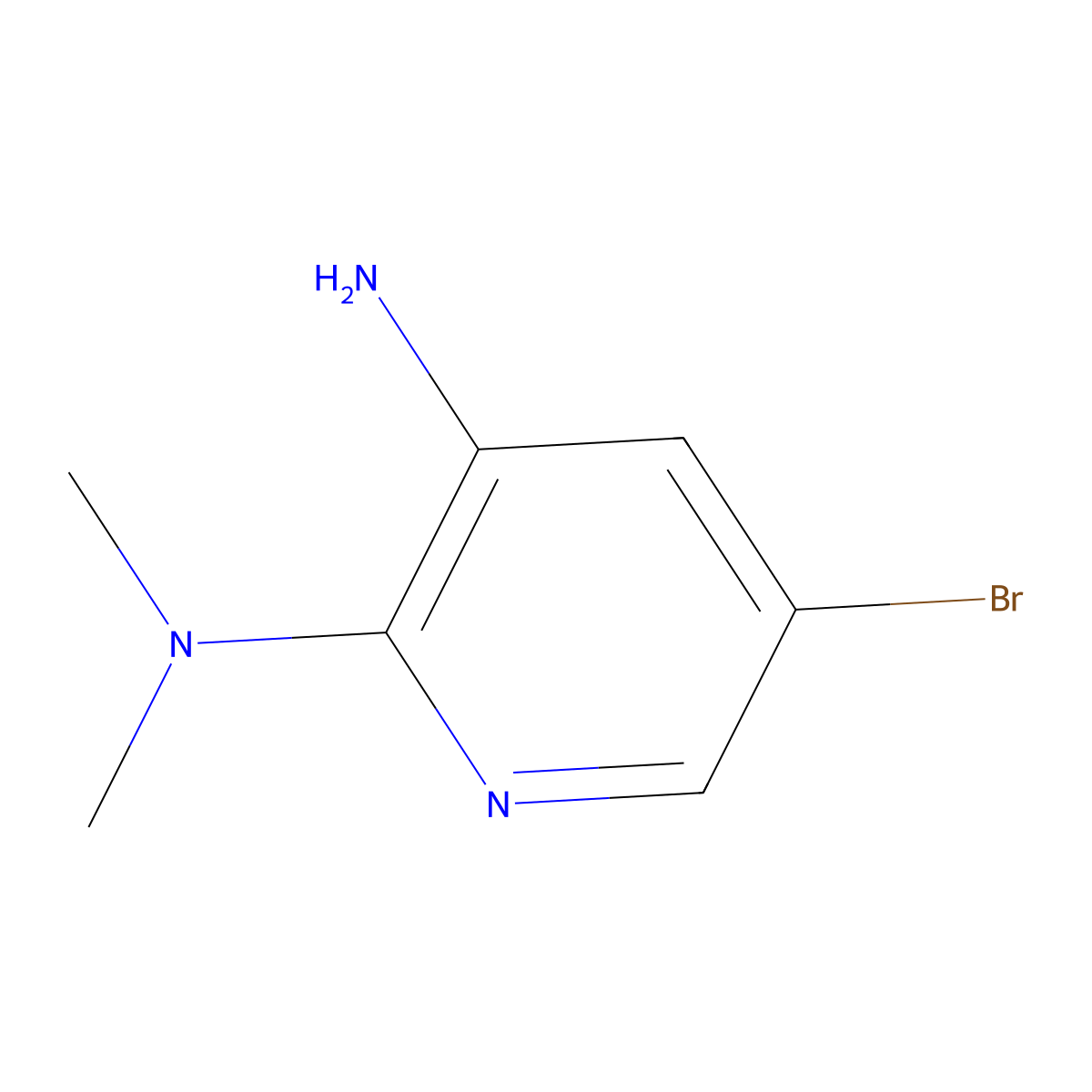 5-Bromo-N2,N2-dimethylpyridine-2,3-diamine molecular structure, CAS 1225710-32-6