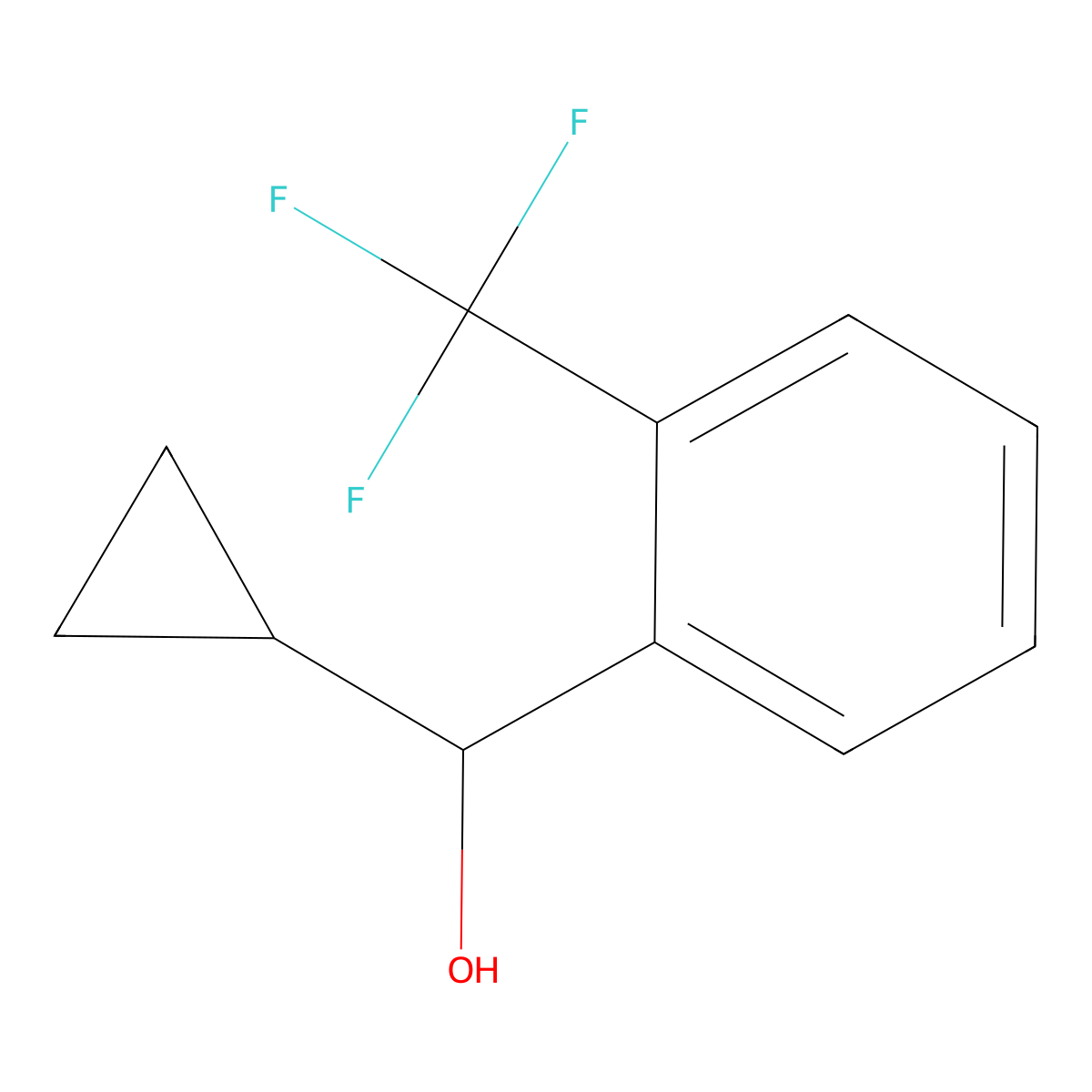 alpha-Cyclopropyl-2-(trifluoromethyl)benZenemethanol molecular structure, CAS 1225710-34-8