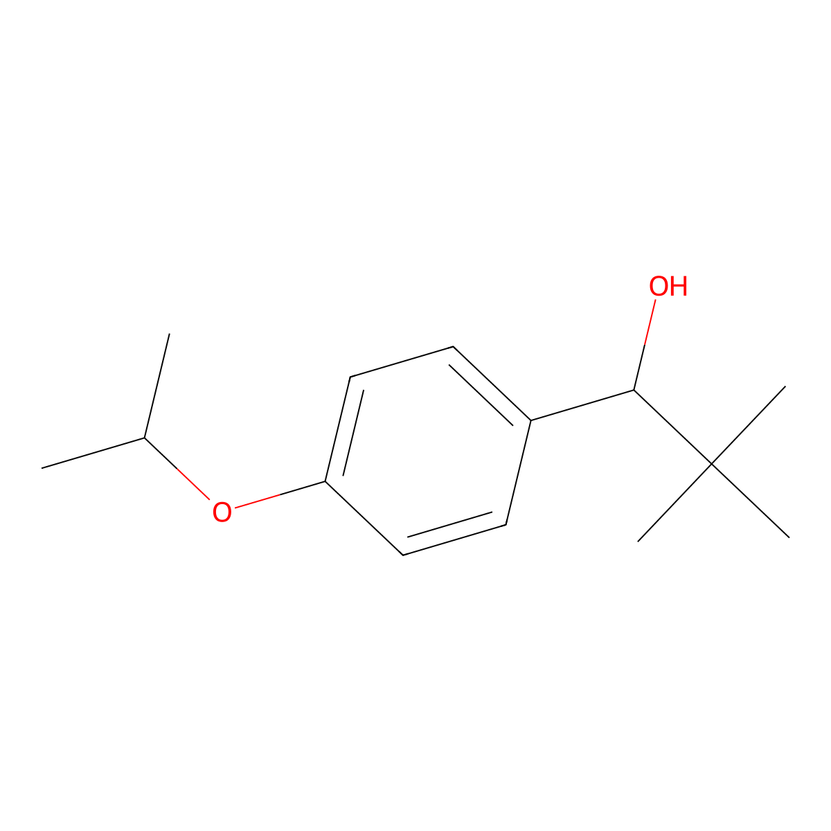 1-(4-Isopropoxyphenyl)-2,2-dimethylpropan-1-ol molecular structure, CAS 1225711-94-3