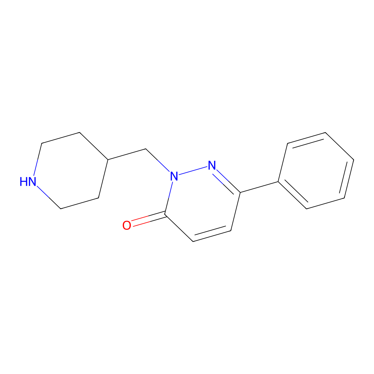6-Phenyl-2-[(piperidin-4-yl)methyl]-2,3-dihydropyridazin-3-one molecular structure, CAS 1225713-00-7
