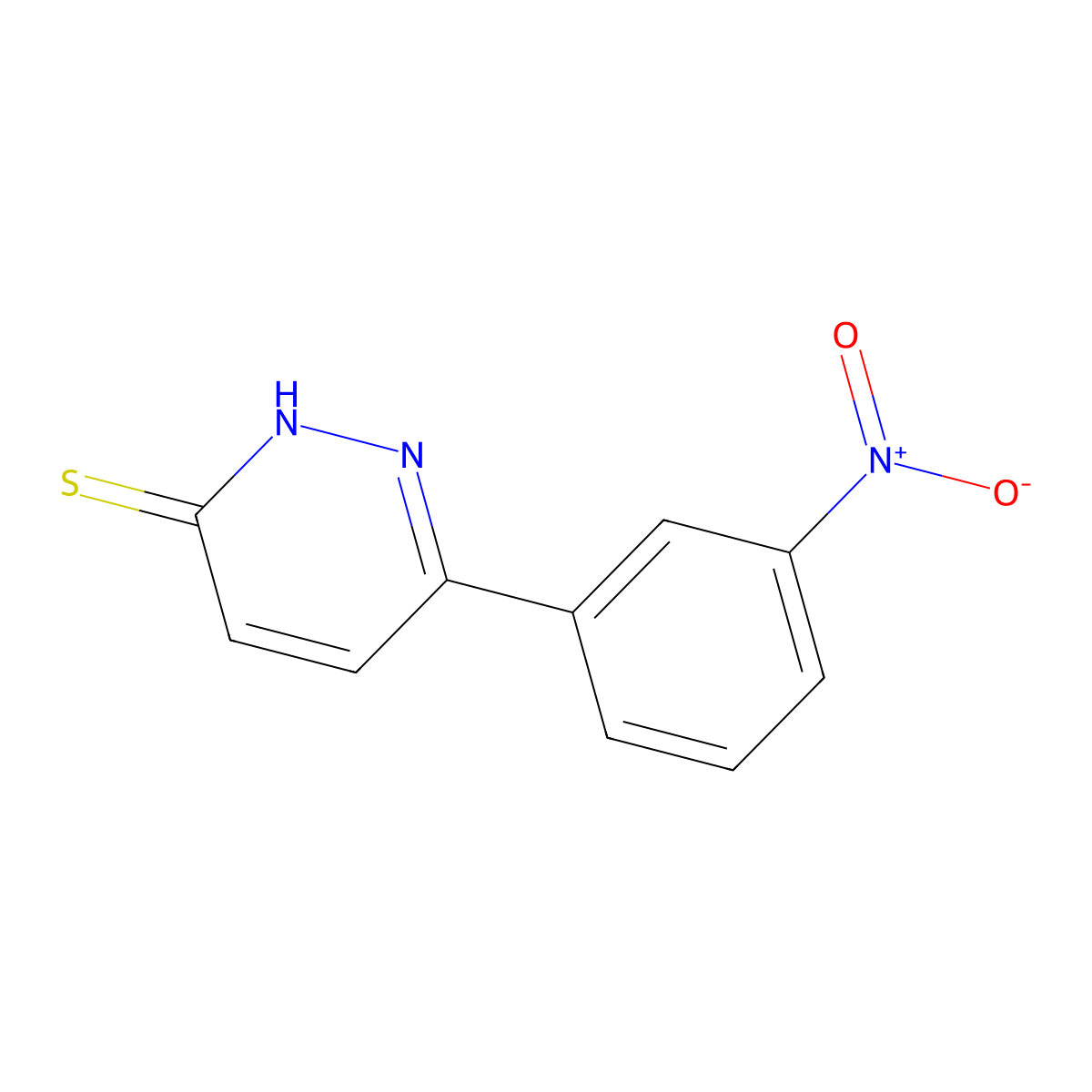 6-(3-Nitrophenyl)pyridazine-3-thiol molecular structure, CAS 1225715-73-0