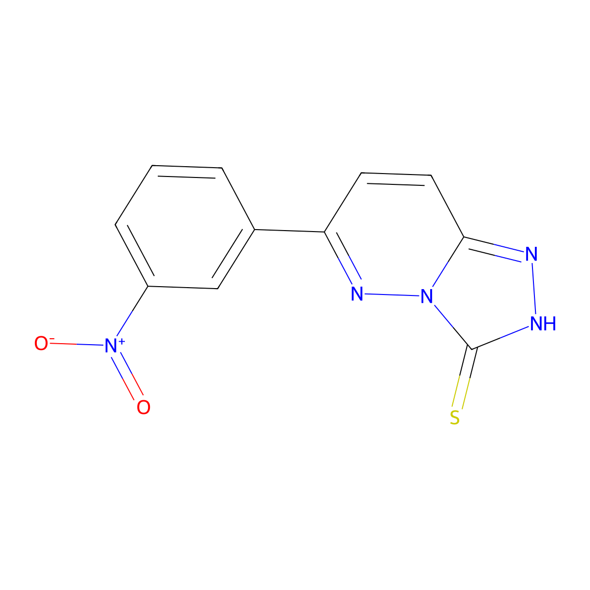 6-(3-Nitrophenyl)-[1,2,4]triazolo[4,3-b]pyridazine-3-thiol molecular structure, CAS 1225716-17-5