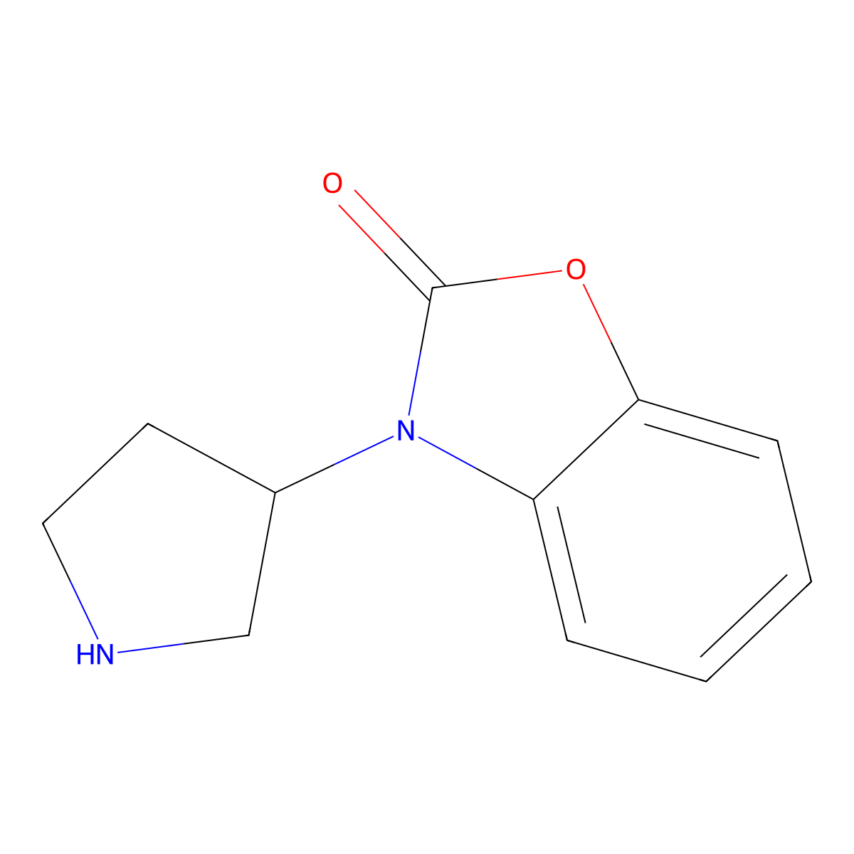 3-(Pyrrolidin-3-yl)-2,3-dihydro-1,3-benzoxazol-2-one molecular structure, CAS 1225719-76-5