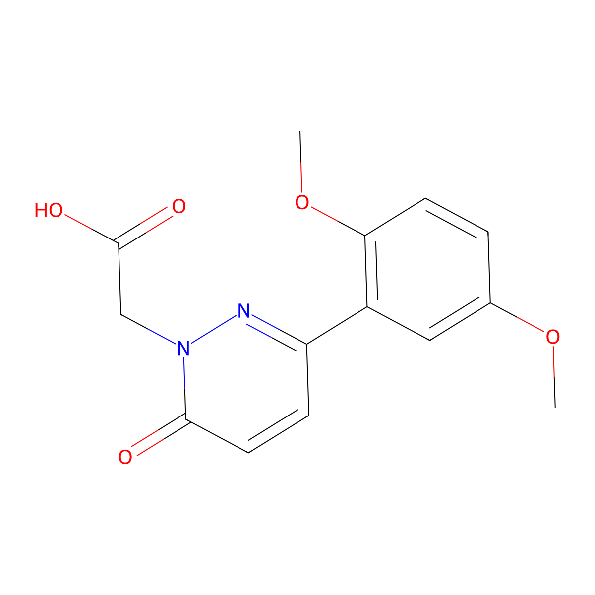 2-[3-(2,5-Dimethoxyphenyl)-6-oxo-1,6-dihydropyridazin-1-yl]acetic acid molecular structure, CAS 1225721-39-0