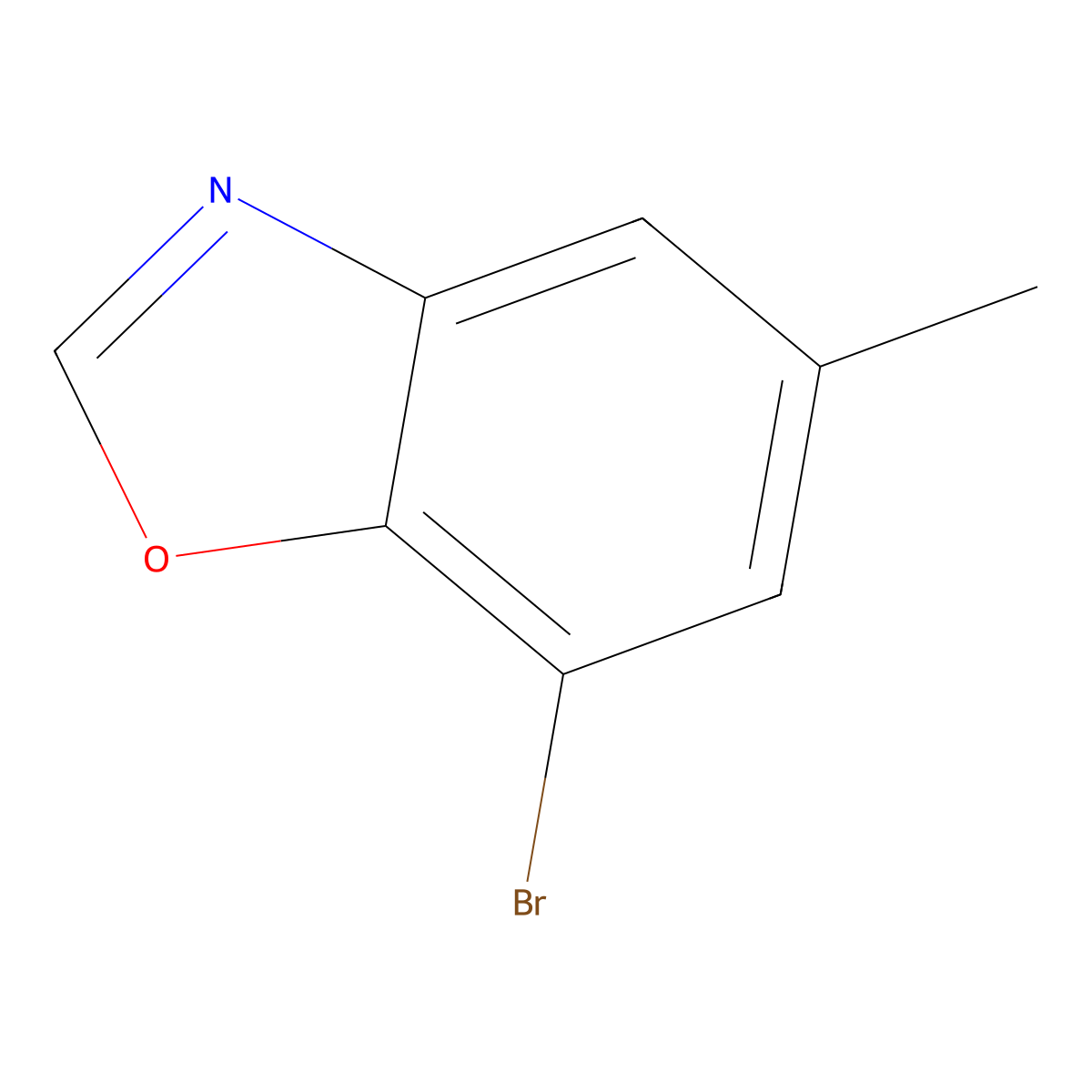 7-Bromo-5-methyl-1,3-benzoxazole molecular structure, CAS 1225725-20-1