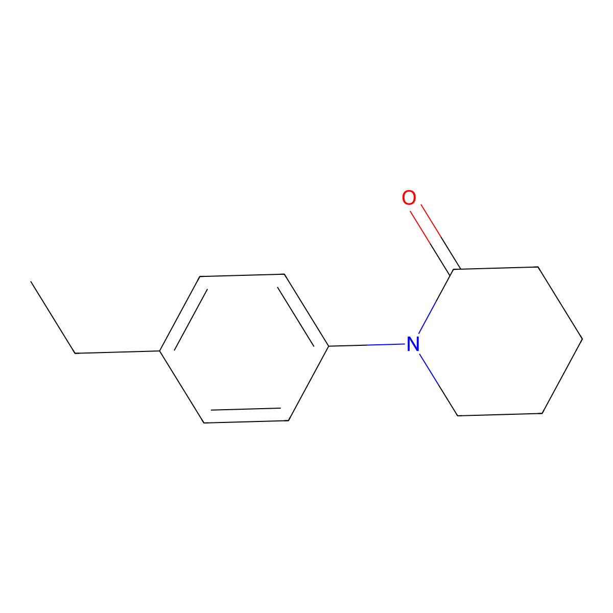 1-(4-Ethylphenyl)piperidin-2-one molecular structure, CAS 1225727-11-6