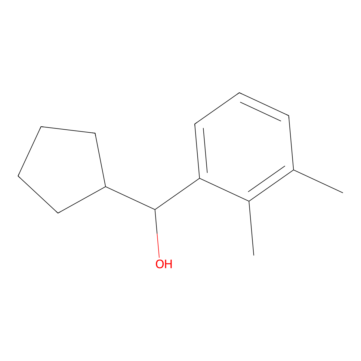 alpha-Cyclopentyl-2,3-dimethylbenZenemethanol molecular structure, CAS 1225727-78-5