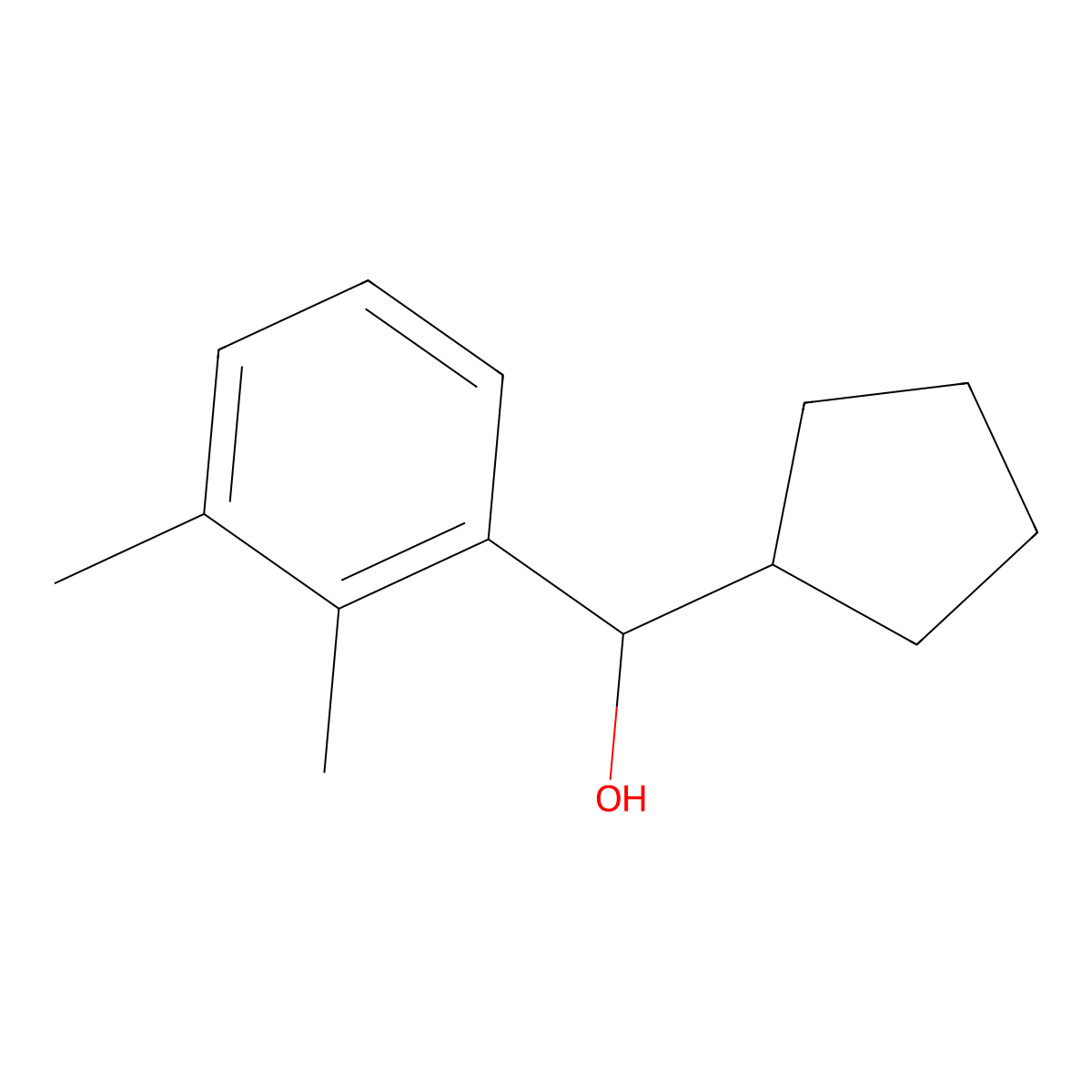 alpha-Cyclopentyl-2,3-dimethylbenZenemethanol molecular structure, CAS 1225727-78-5