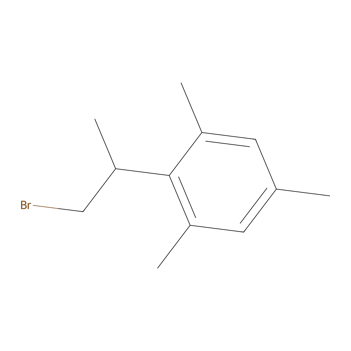 2-(1-Bromopropan-2-yl)-1,3,5-trimethylbenzene molecular structure, CAS 1225731-20-3