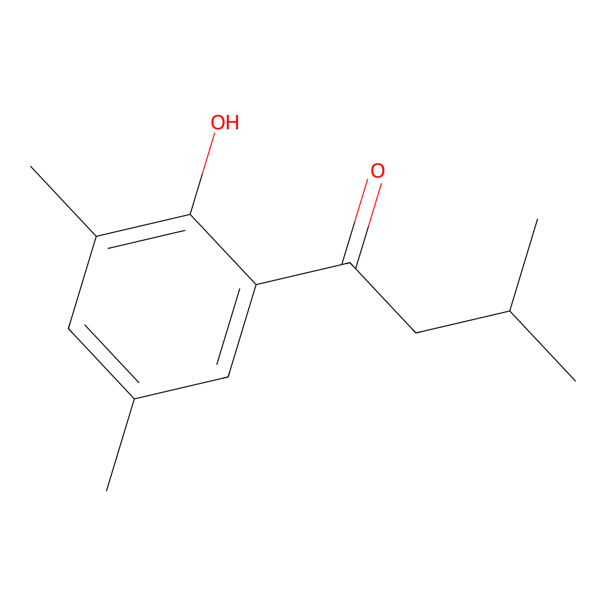 1-(2-Hydroxy-3,5-dimethylphenyl)-3-methylbutan-1-one molecular structure, CAS 1225731-41-8