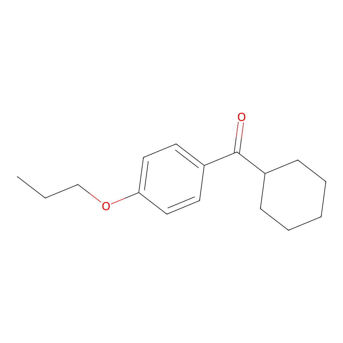 Cyclohexyl(4-propoxyphenyl)methanone molecular structure, CAS 1225732-55-7