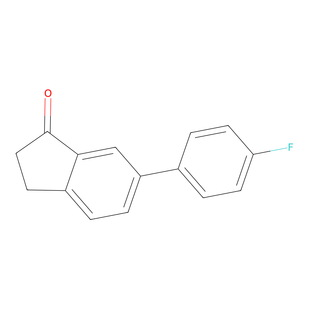 6-(4-Fluorophenyl)-2,3-dihydro-1H-inden-1-one molecular structure, CAS 1225734-48-4