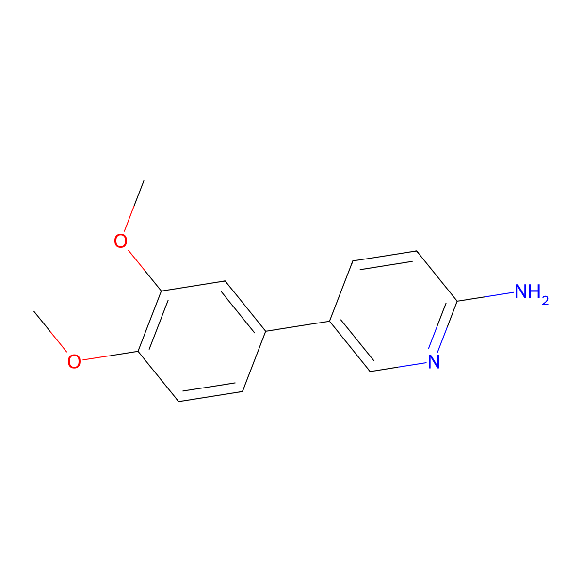 5-(3,4-Dimethoxyphenyl)pyridin-2-amine molecular structure, CAS 1225735-12-5