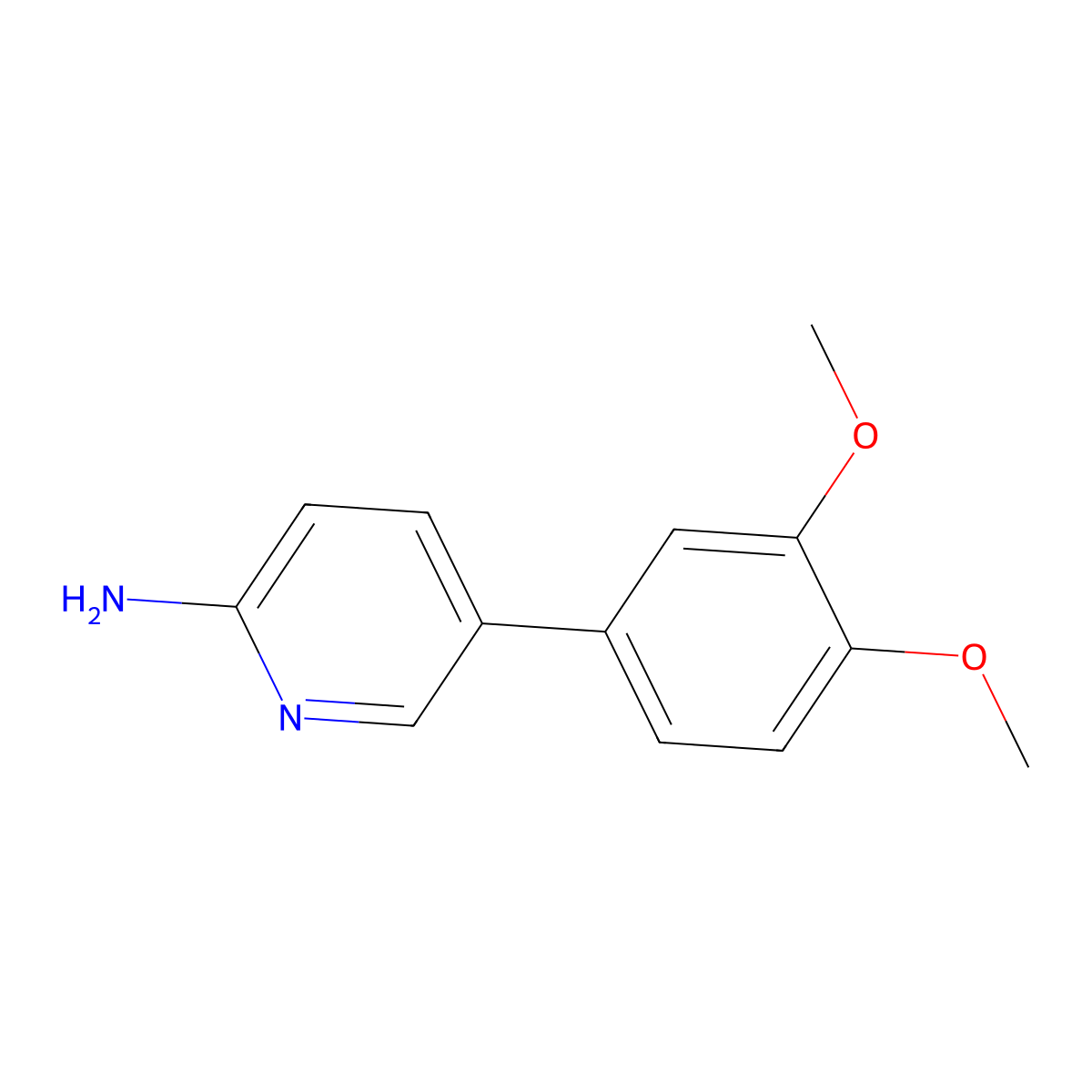 5-(3,4-Dimethoxyphenyl)pyridin-2-amine molecular structure, CAS 1225735-12-5