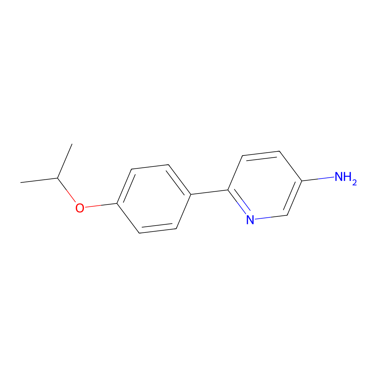 6-[4-(1-Methylethoxy)phenyl]-3-pyridinamine molecular structure, CAS 1225735-83-0
