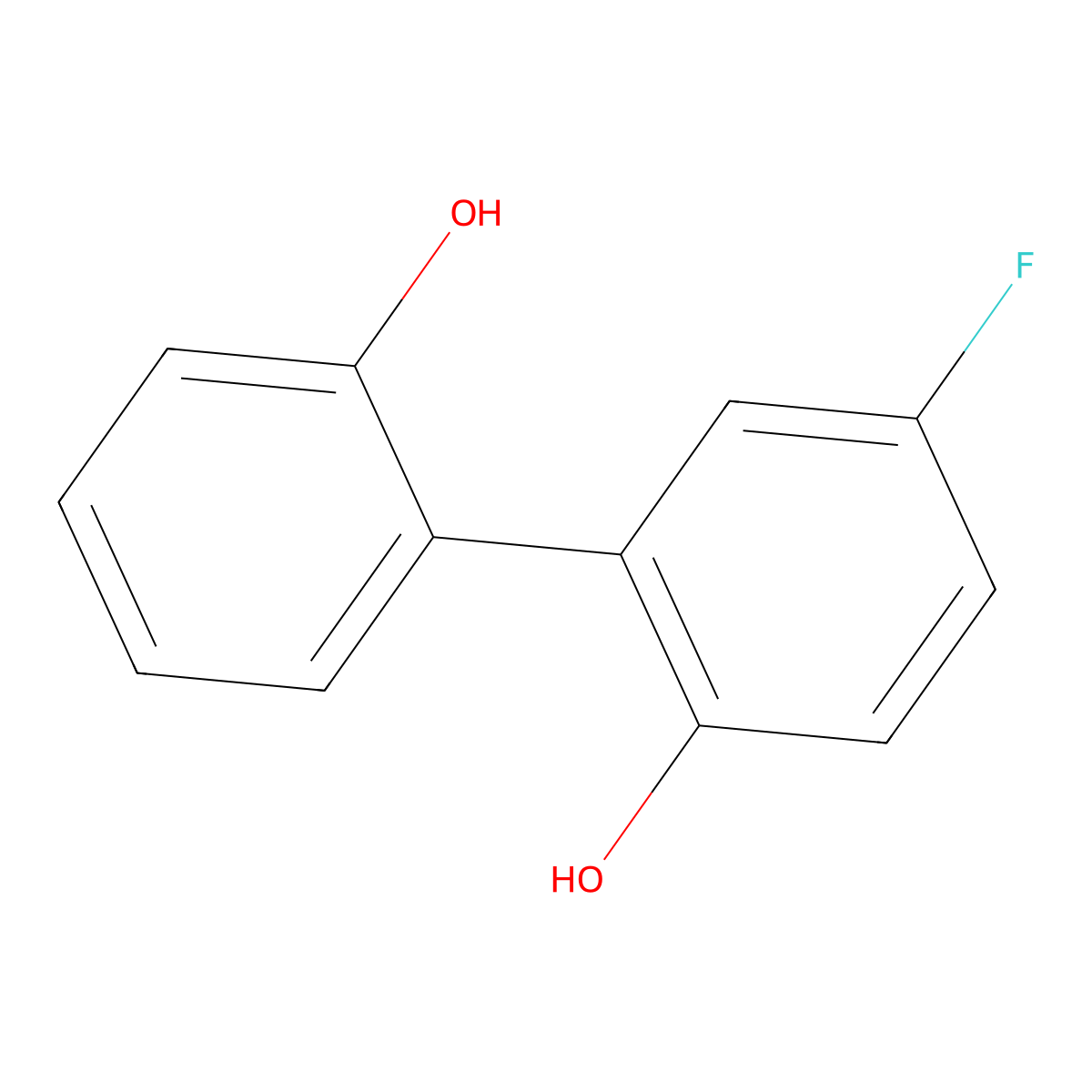 2-(5-Fluoro-2-hydroxyphenyl)phenol molecular structure, CAS 1225741-10-5