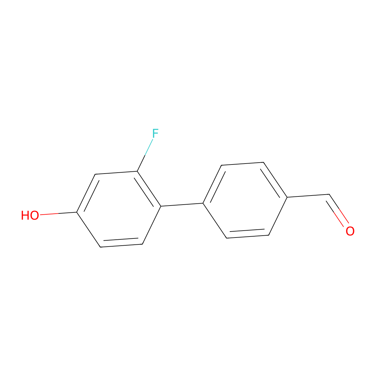 3-Fluoro-4-(4-formylphenyl)phenol molecular structure, CAS 1225742-07-3