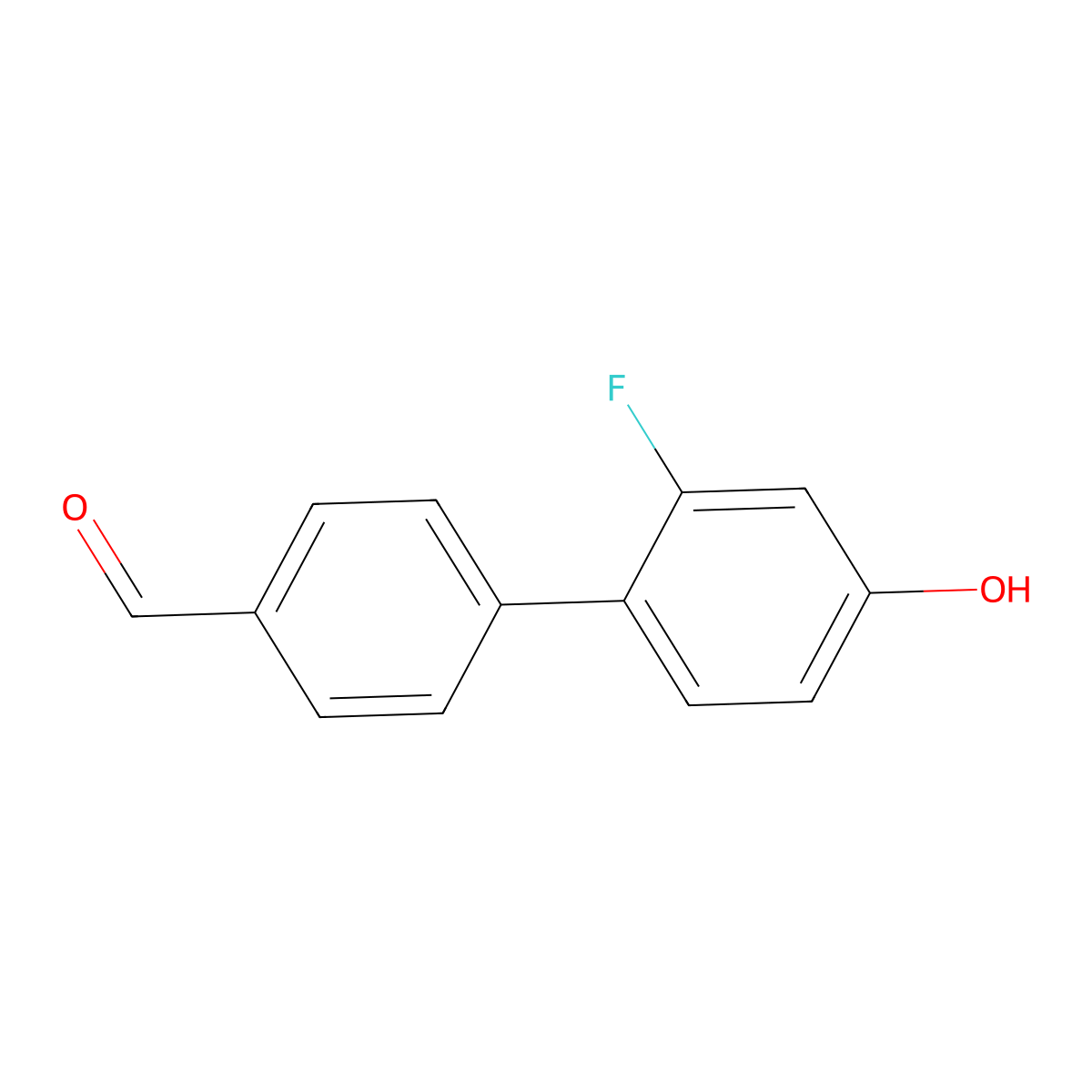 3-Fluoro-4-(4-formylphenyl)phenol molecular structure, CAS 1225742-07-3
